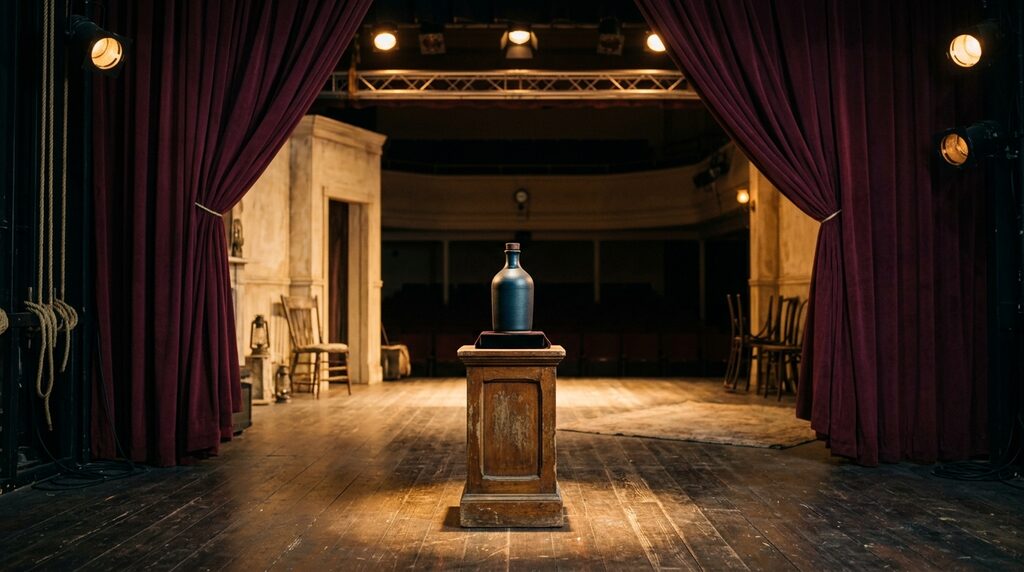An emerging product featured on a community theatre stage